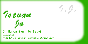 istvan jo business card