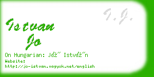 istvan jo business card